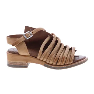 A.S.98 Simmy A70002-101 Womens Brown Leather Strap Sandals Shoes