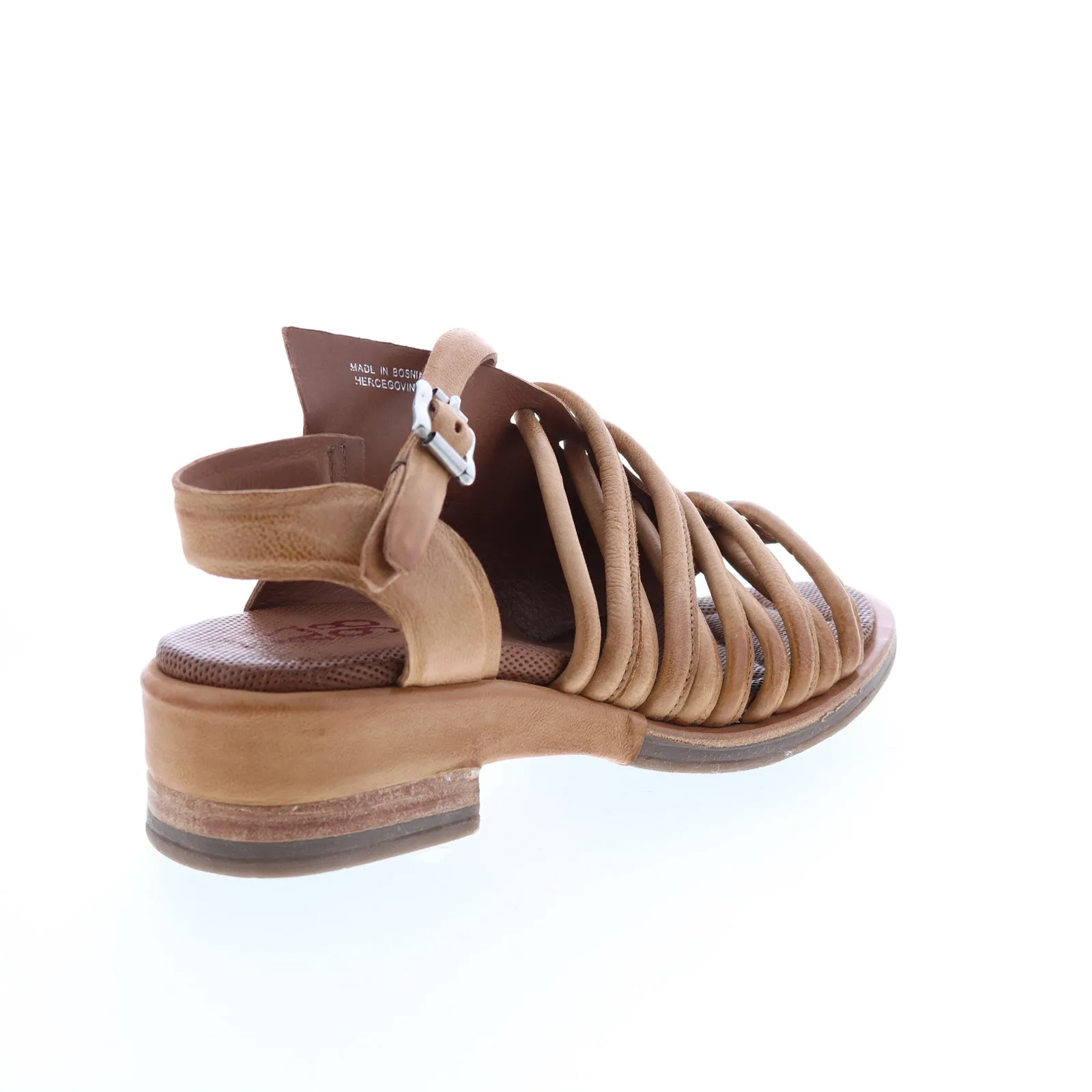 A.S.98 Simmy A70002-101 Womens Brown Leather Strap Sandals Shoes