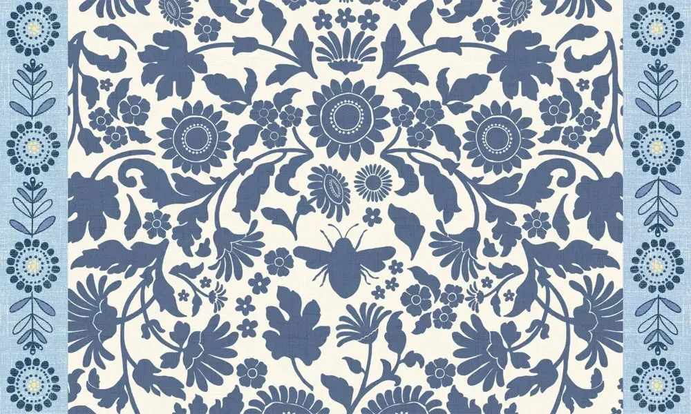 Bee Floral - Blue