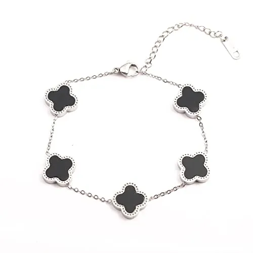 BerriesJam - Adjustable Cute Plated Lucky Clover Simple Bracelet