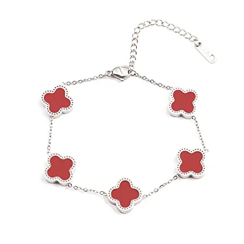 BerriesJam - Adjustable Cute Plated Lucky Clover Simple Bracelet