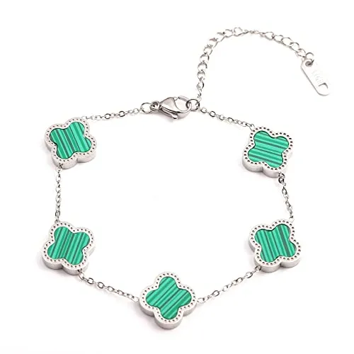 BerriesJam - Adjustable Cute Plated Lucky Clover Simple Bracelet