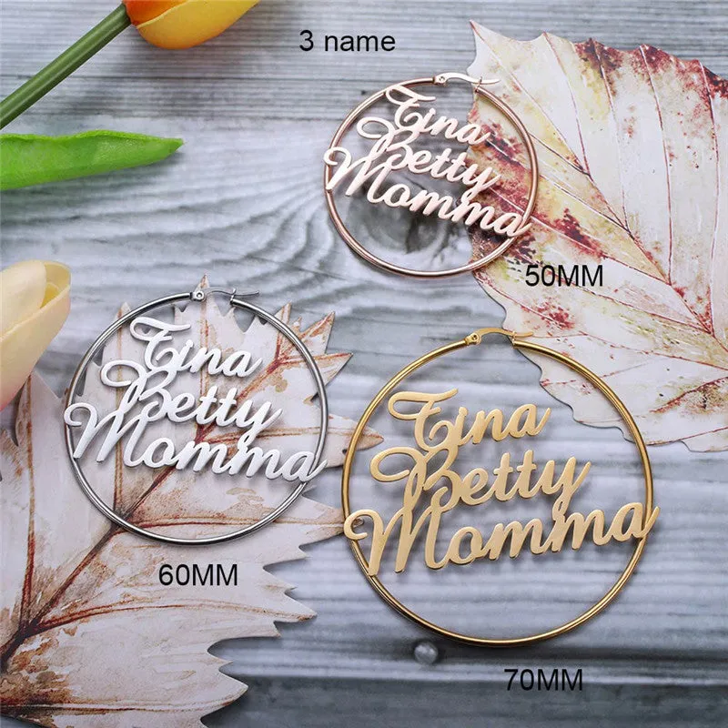 Best Nameplate Earring- Custom Hoop Name Earring