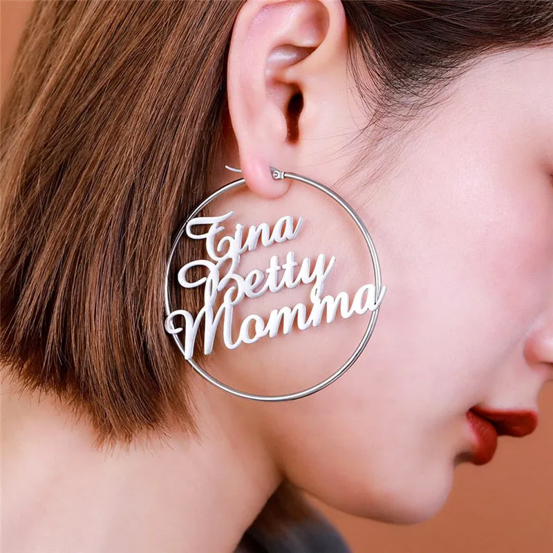 Best Nameplate Earring- Custom Hoop Name Earring