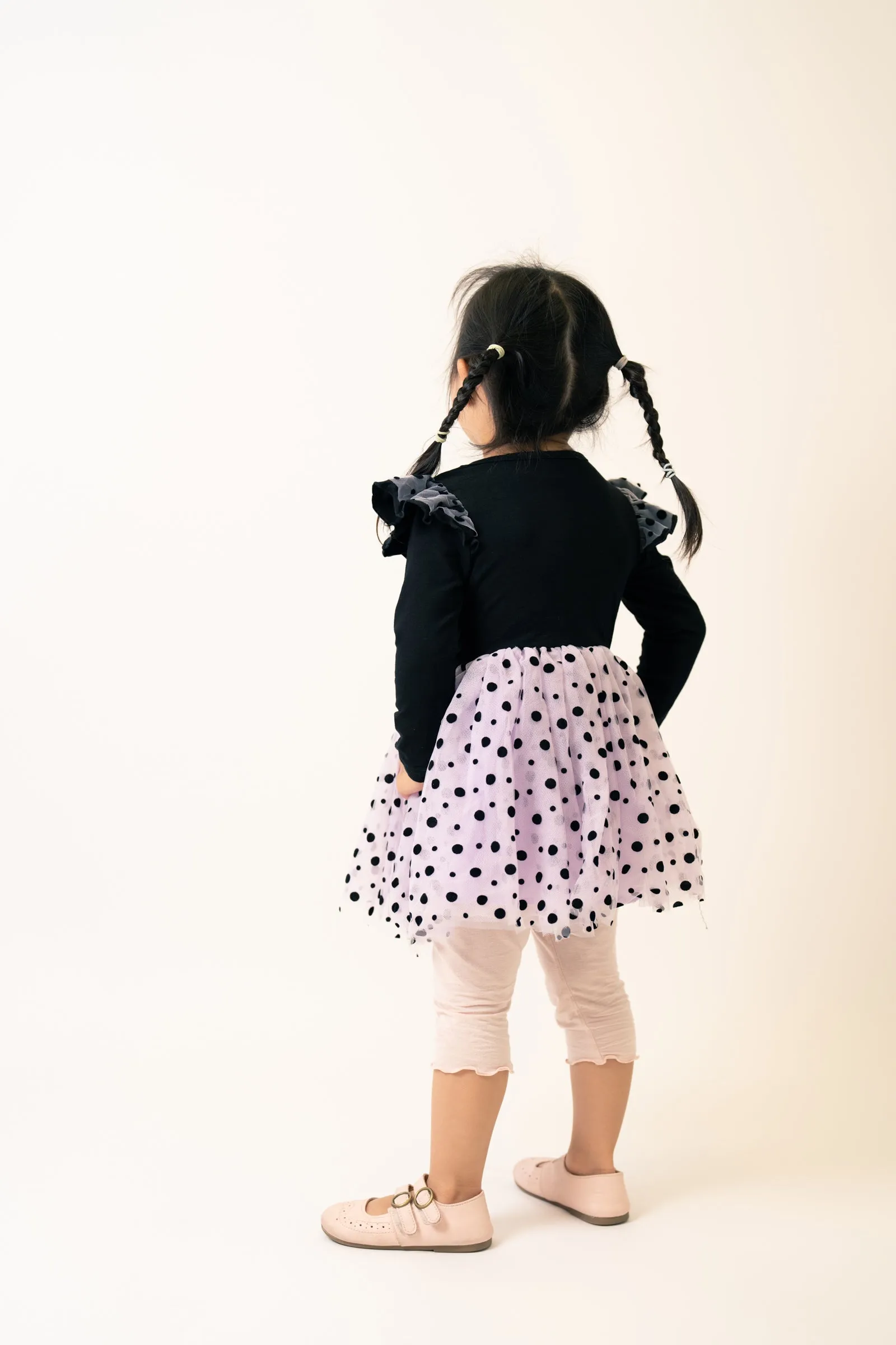 Black "BOO" ruffle dress