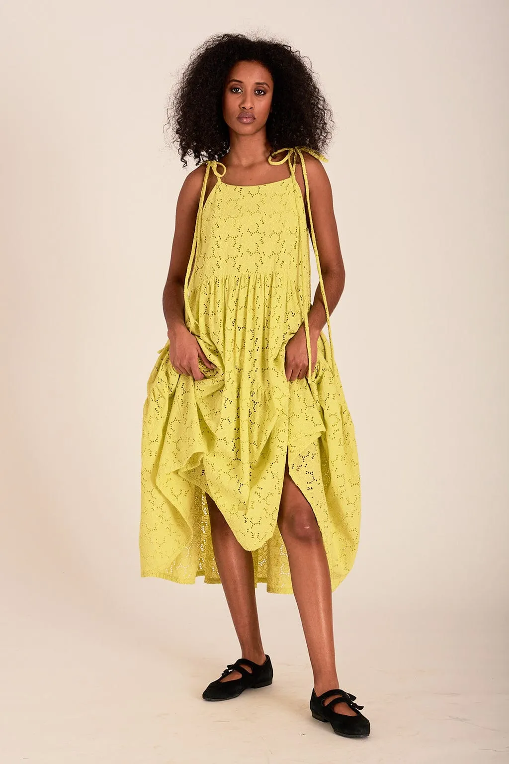 Cece Dress Pear Eyelet