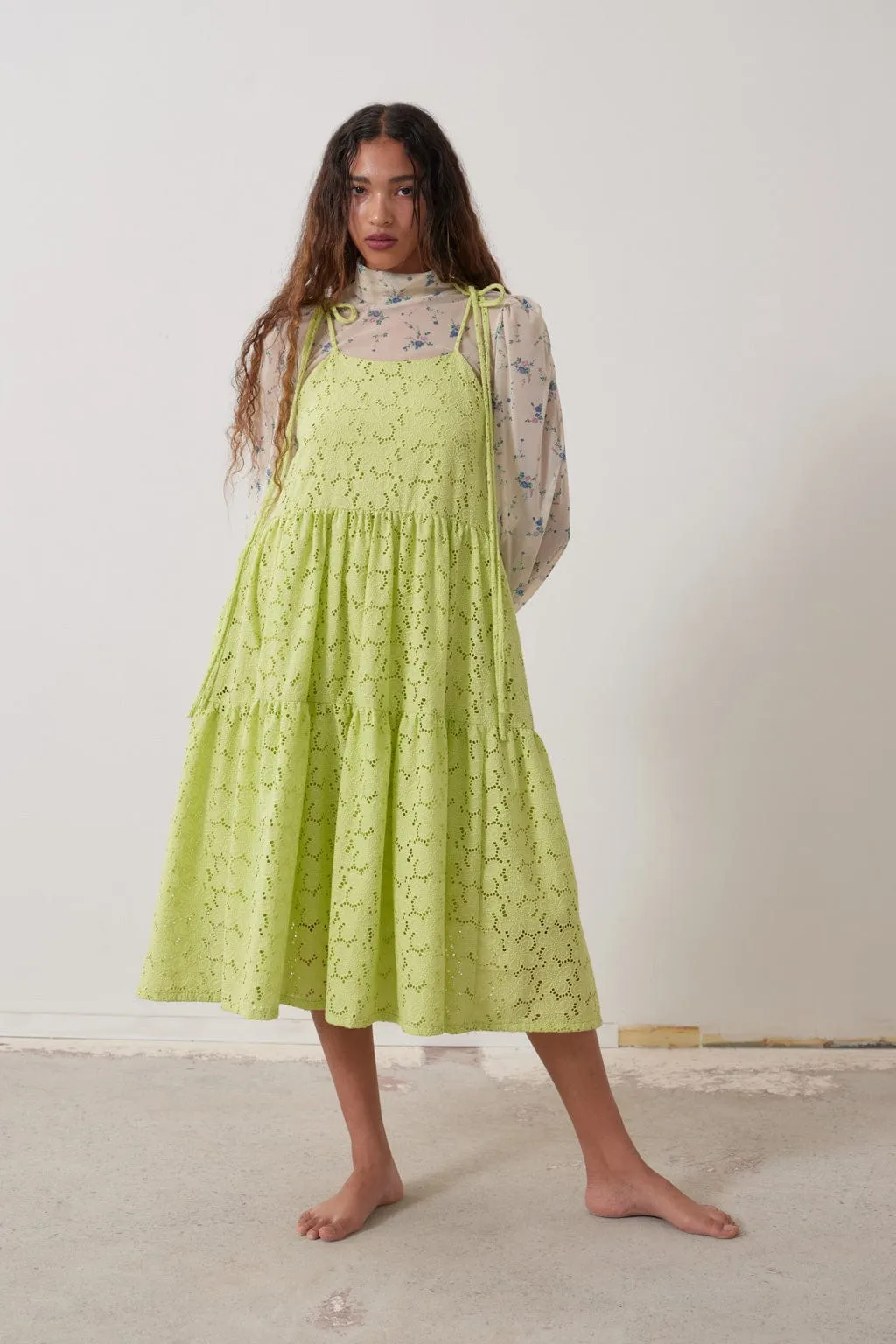 Cece Dress Pear Eyelet