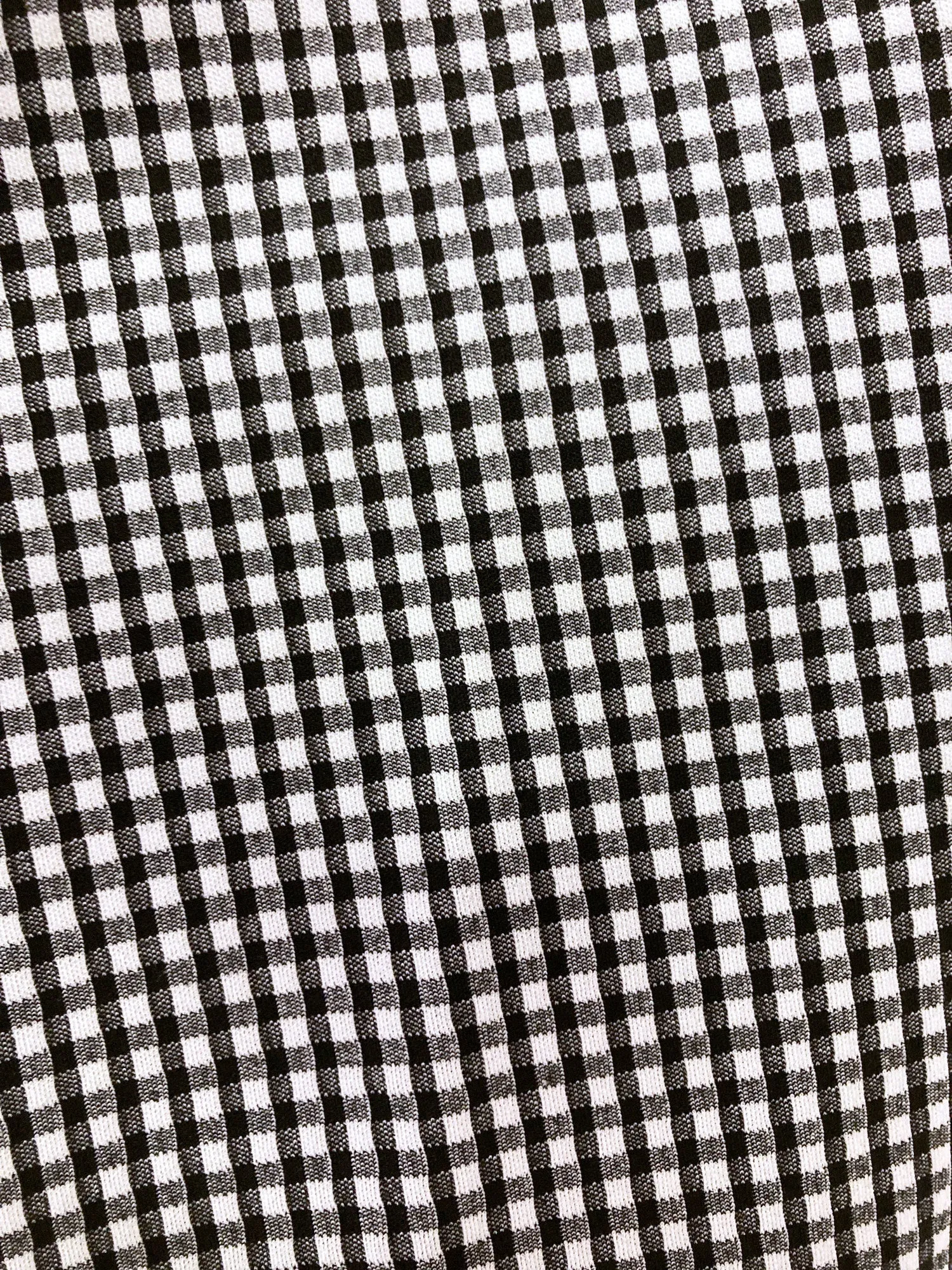 Comme des Garcons SS1997 ‘dress meets body’ black white gingham dress or skirt