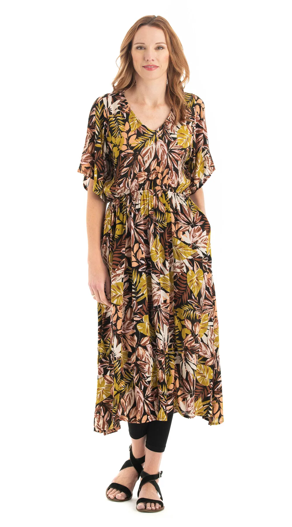 Dakini Dress - mustard tropical