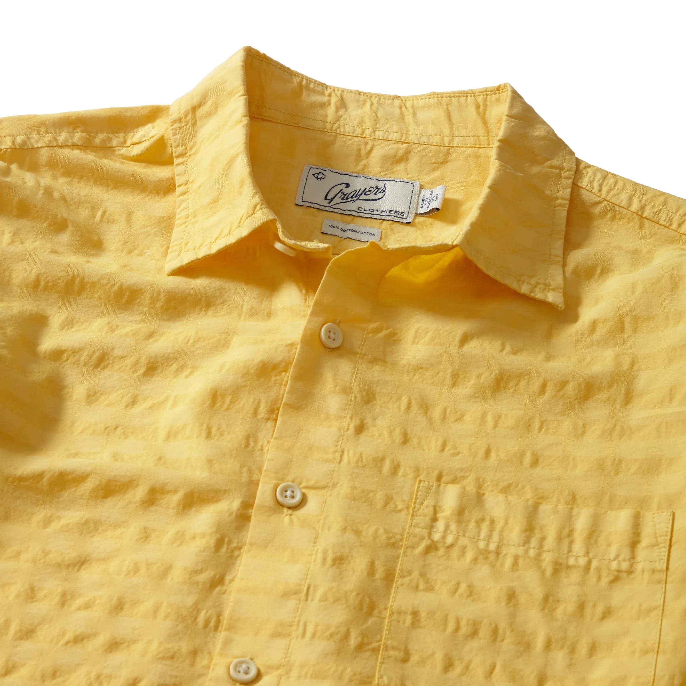 Eton Dobby Gingham Shirt - Pineapple Slice (Final Sale)