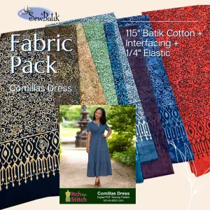 Fabric Pack: Comillas Dress by Itch To Stitch - 115"Batik Cotton