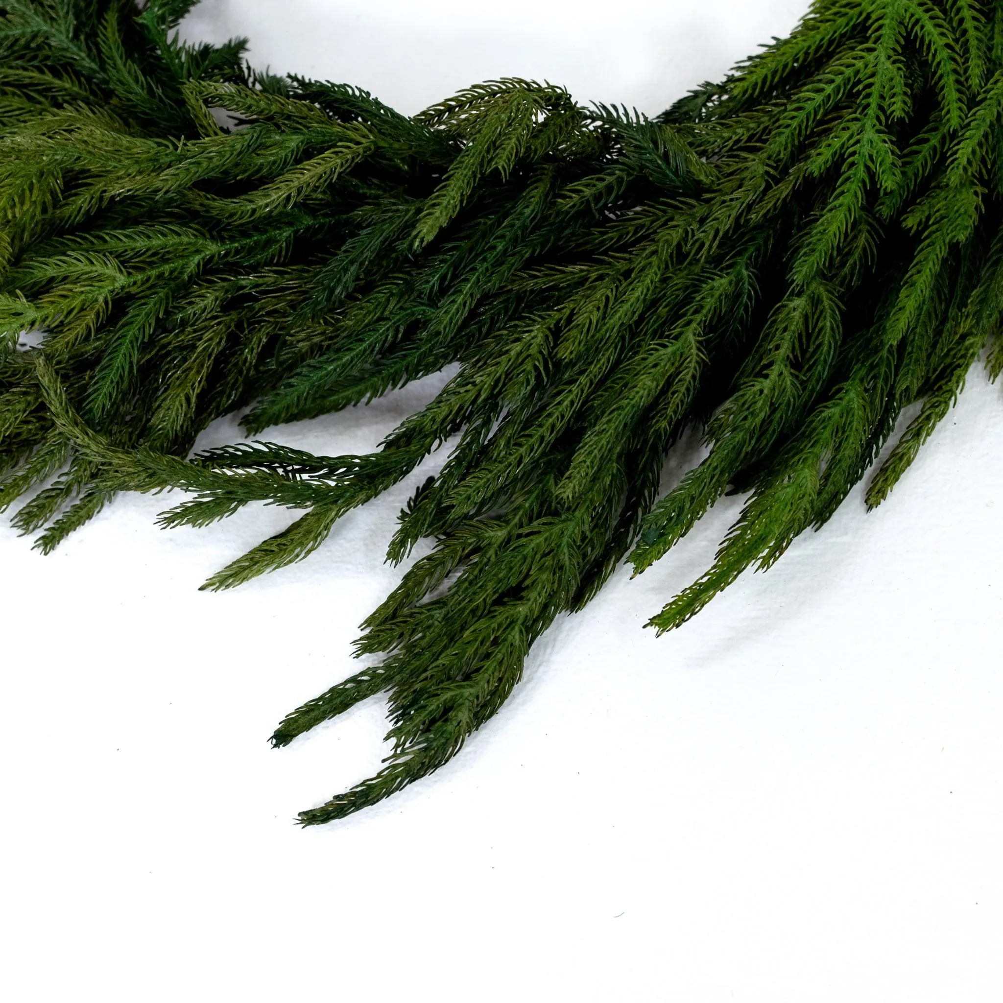 Faux Norfolk Pine Wreath - 15"