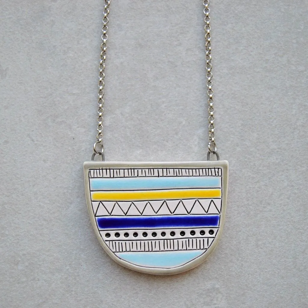 Halfcircle necklace - Geometric