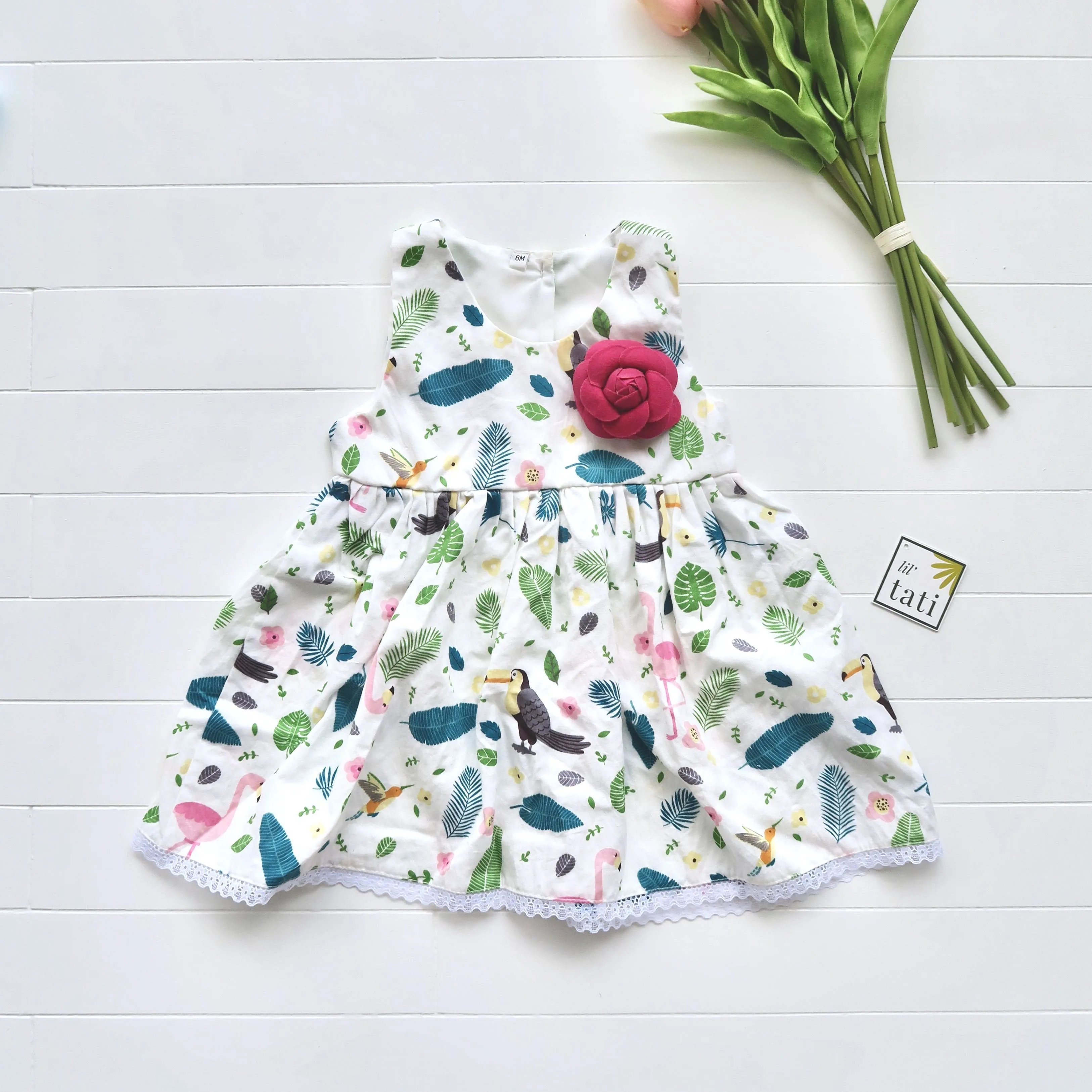 Iris Dress in Tropical Feast Print