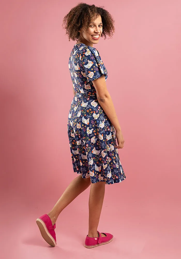 Mabel Pretty Hens Print Dress