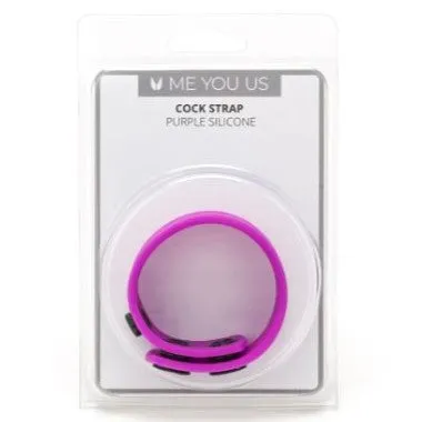 Me You Us Adjustable Silicone Cock Strap Purple