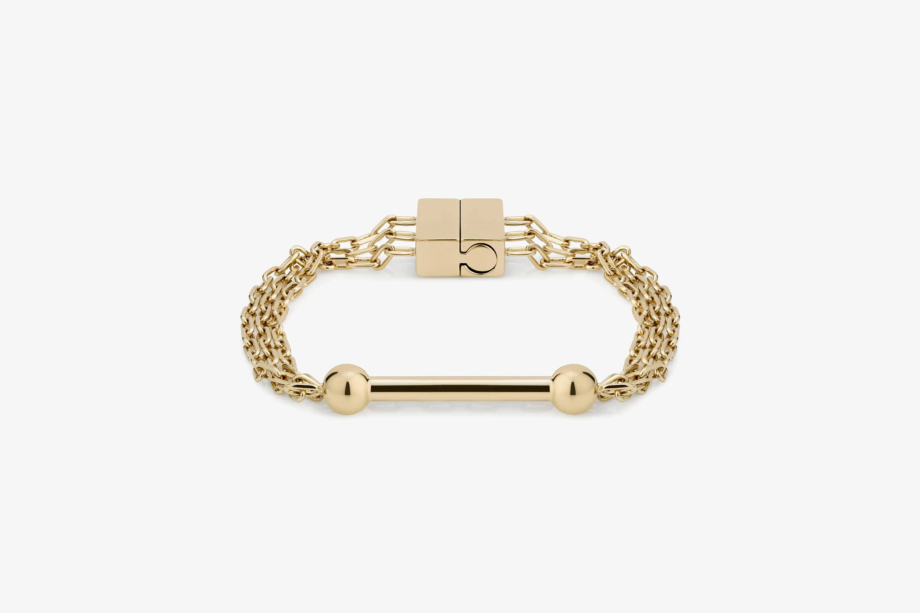 Music Bar Chain Bracelet (Small) - 22 Carat Gold Gilded