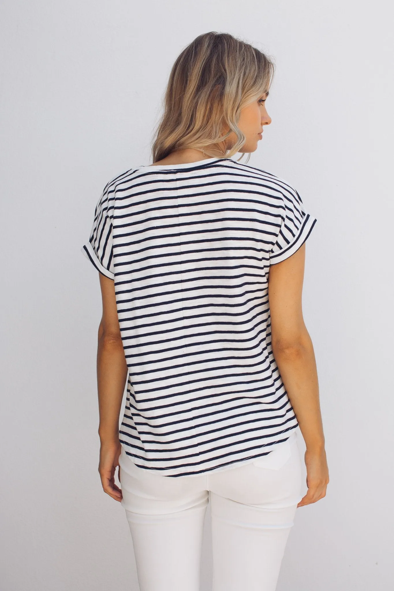 Nerida Tee - Navy Stripe