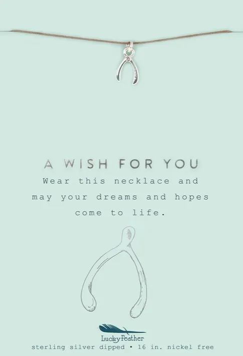 New Moon Silver Necklace - Wishbone