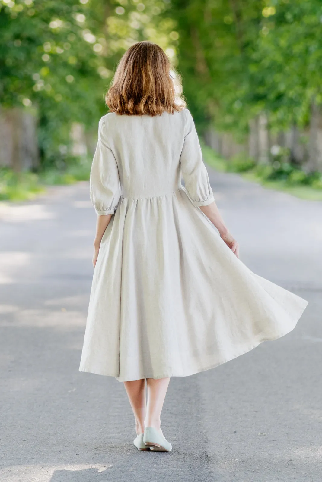 Ophelia Dress, 3/4 Sleeve