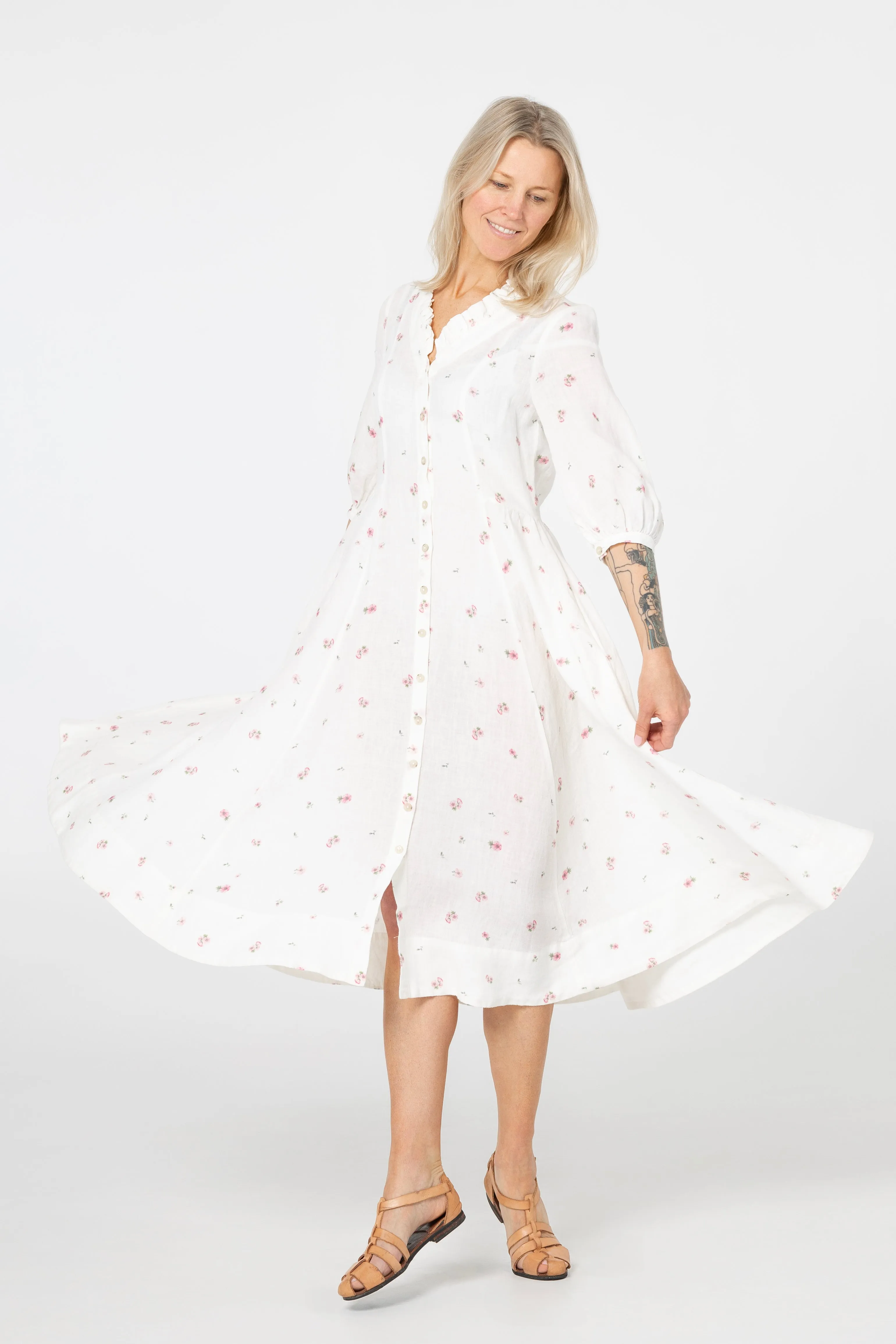 Ophelia Dress, 3/4 Sleeve