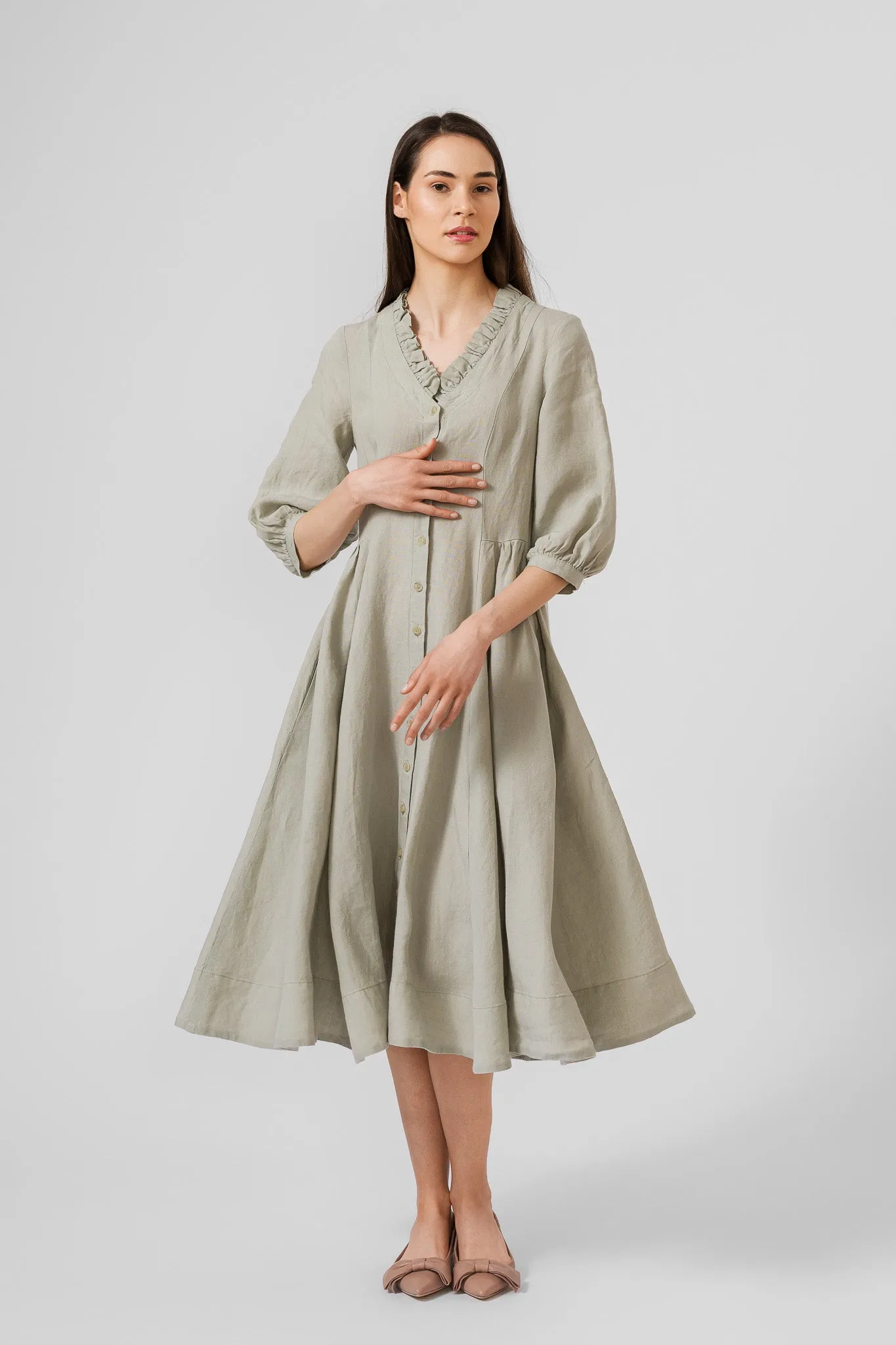 Ophelia Dress, 3/4 Sleeve