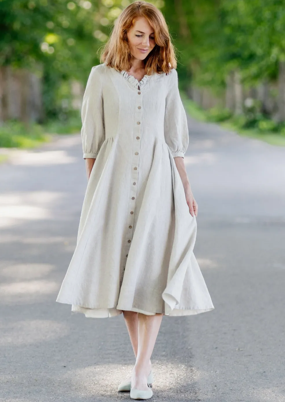 Ophelia Dress, 3/4 Sleeve