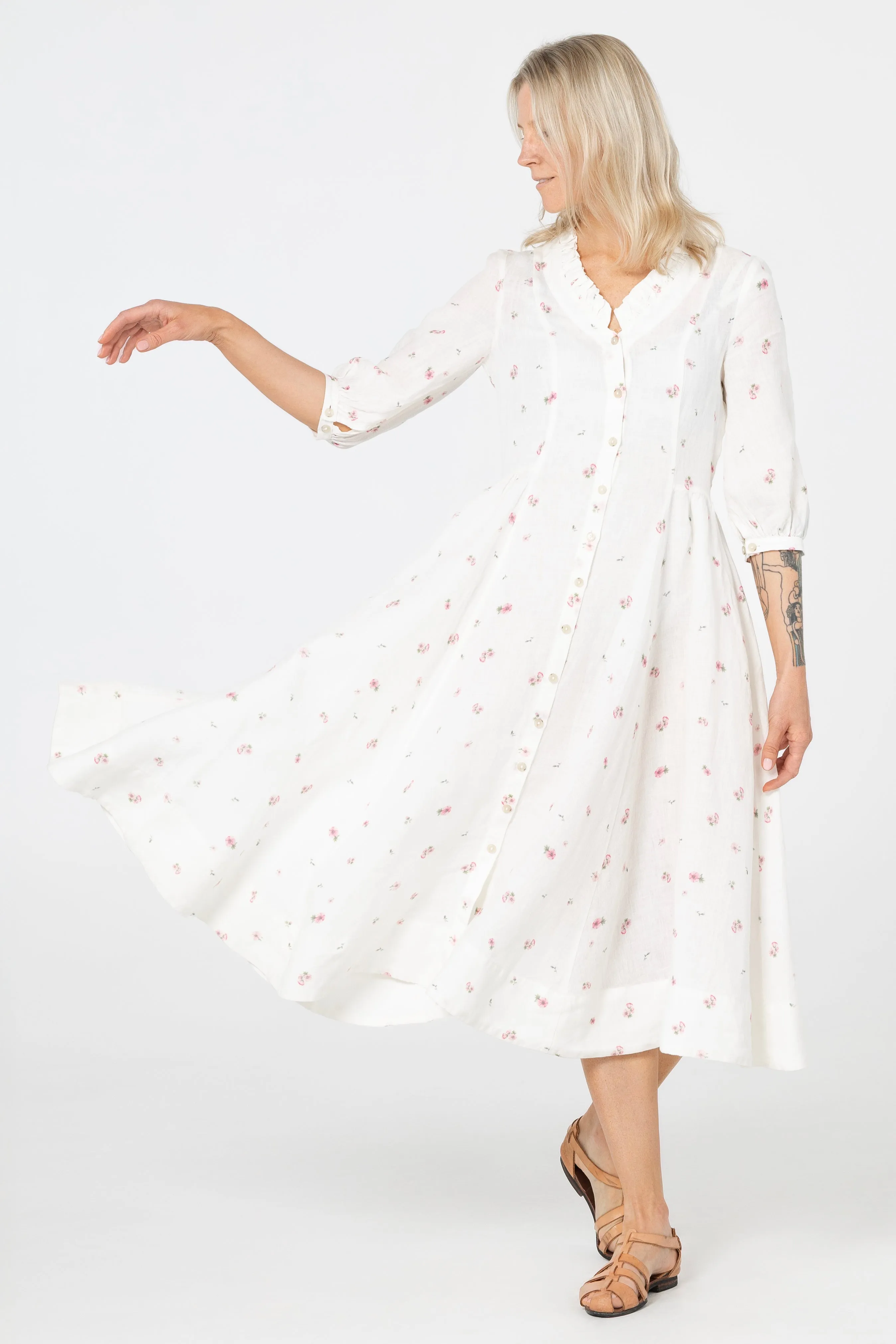 Ophelia Dress, 3/4 Sleeve