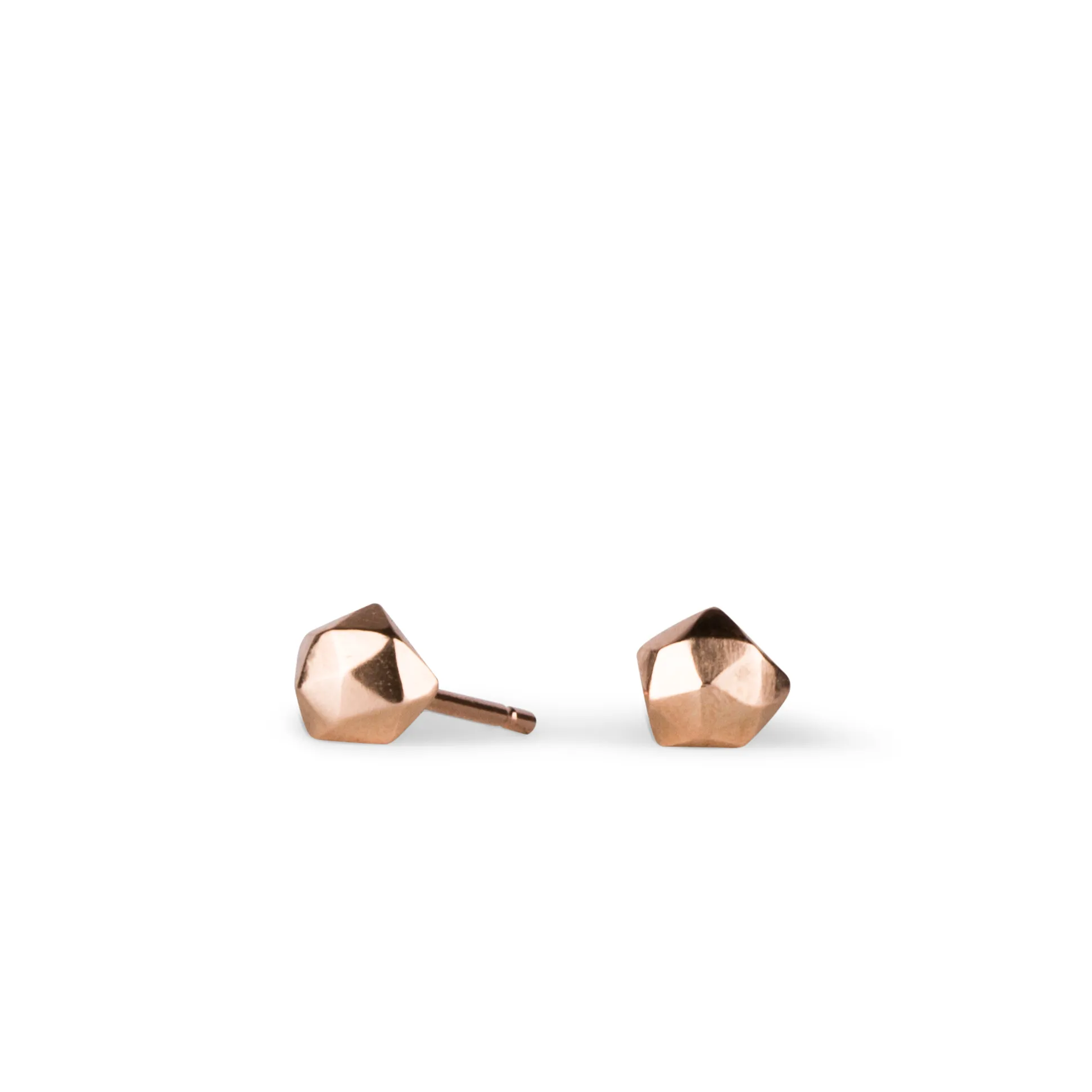 Rose Gold Micro Fragment Stud Earrings