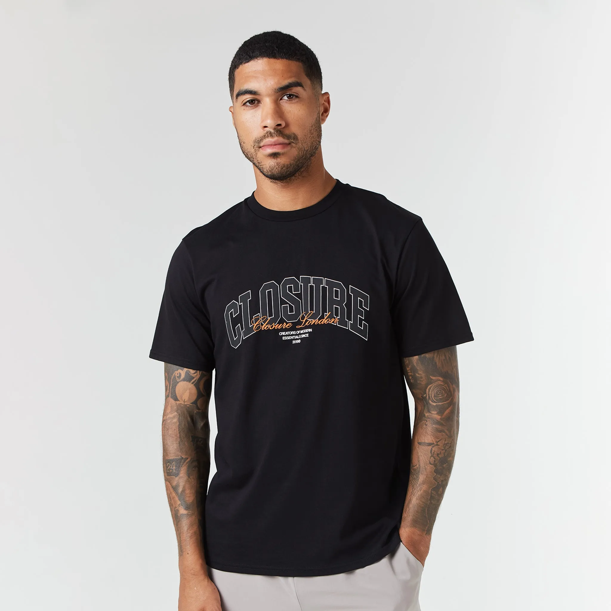 Varsity Script T-Shirt | Black