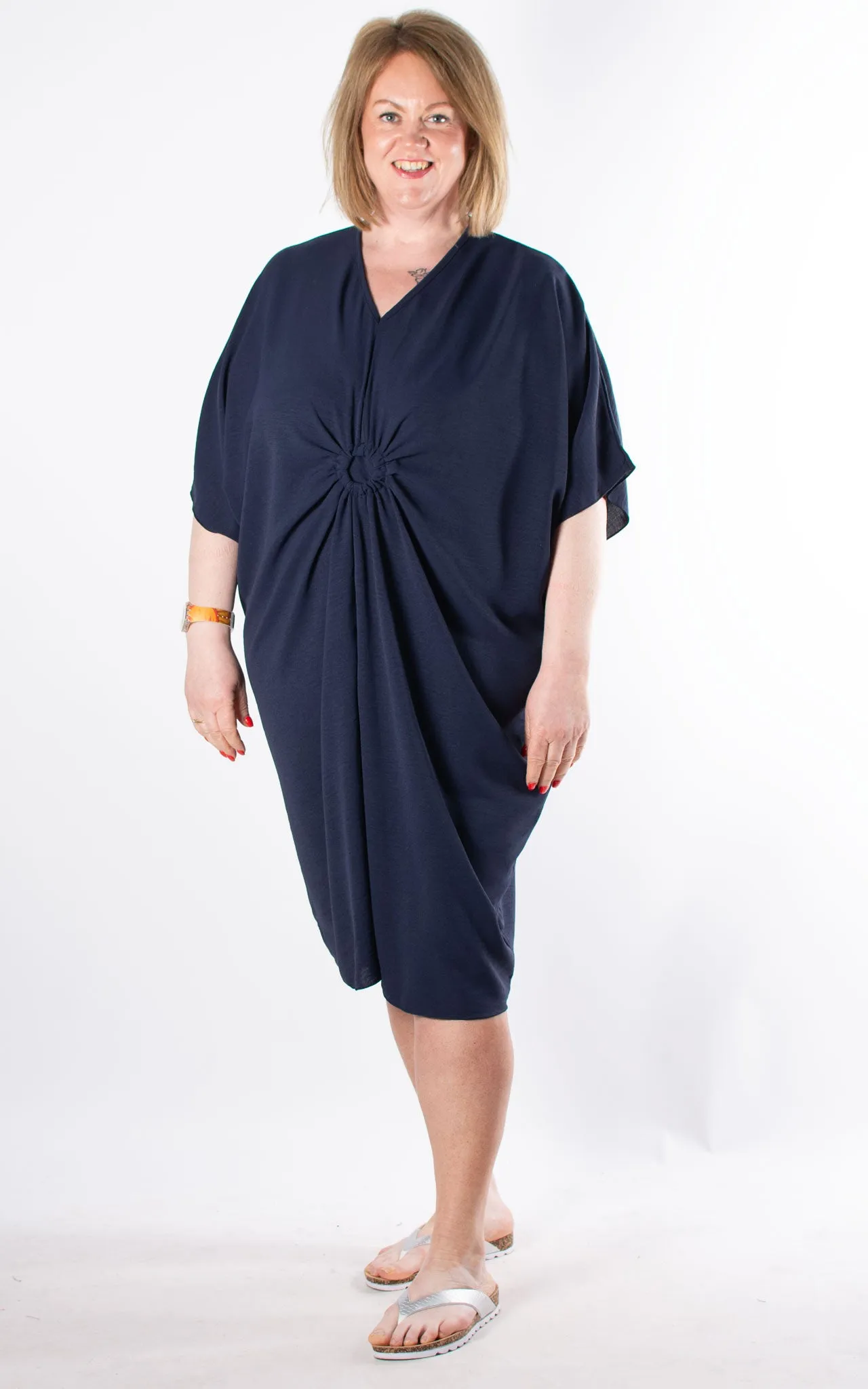 Whoopi Ring Knot Dress | Navy